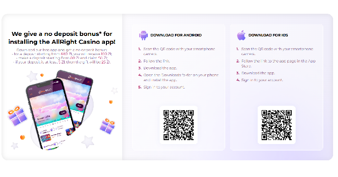allright casino app