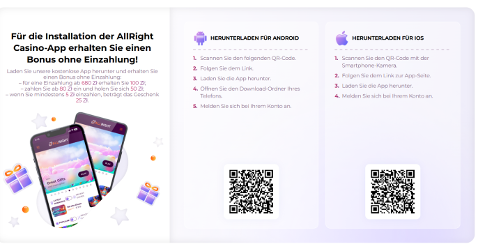 allright casino app