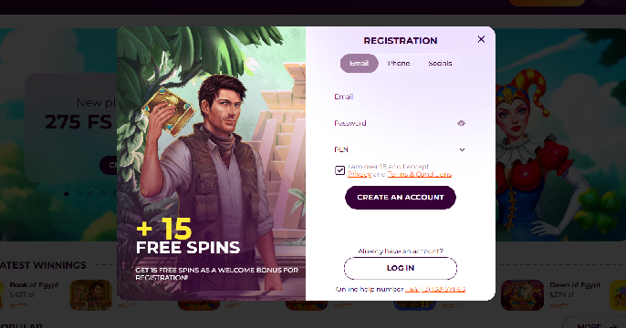 allright casino registration
